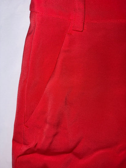 Peach Pink Orange Wide Legs Trousers Made in New York | Sz XS