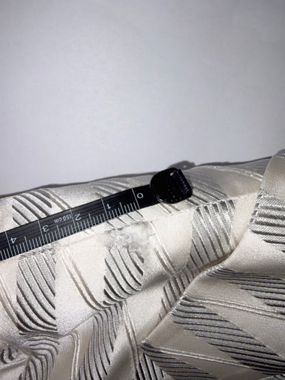 100% Silk Italy White Grey Stripe Blazer | Sz 4 ~ Small