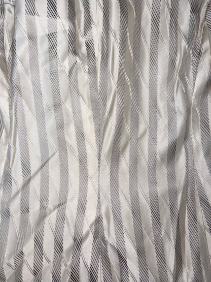 100% Silk Italy White Grey Stripe Blazer | Sz 4 ~ Small