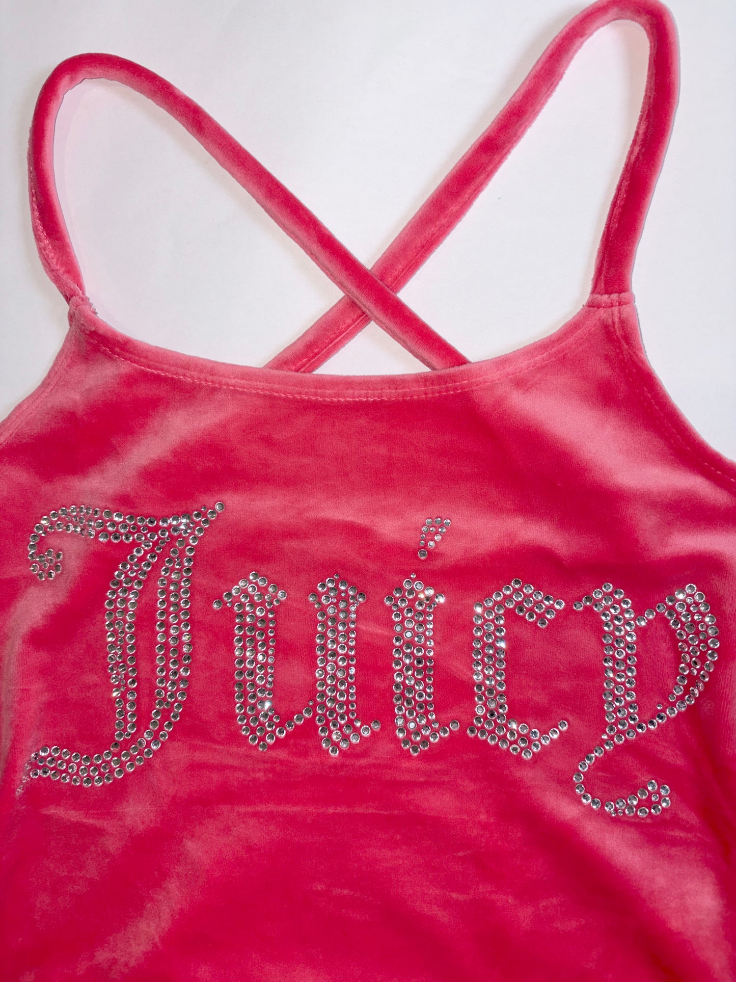 very soft Velour Velvet Rhinestone hot Pink Dress | Sz Small