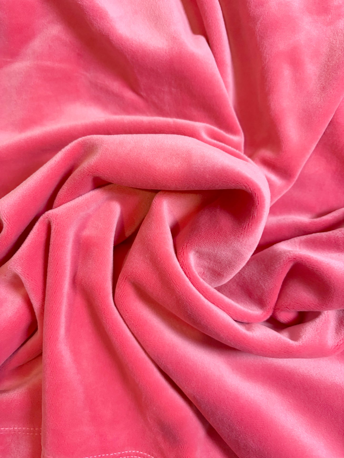 very soft Velour Velvet Rhinestone hot Pink Dress | Sz Small
