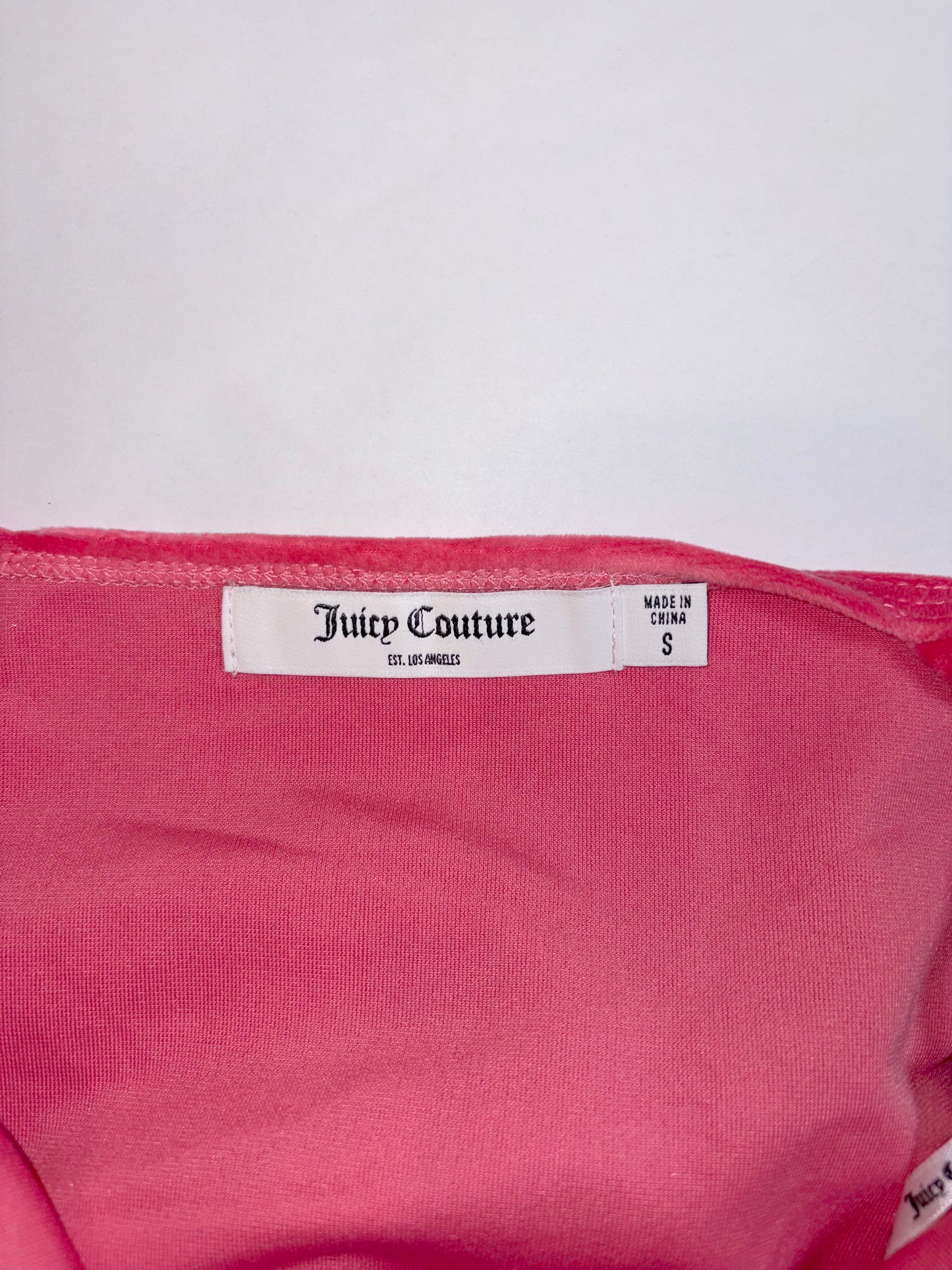 very soft Velour Velvet Rhinestone hot Pink Dress | Sz Small