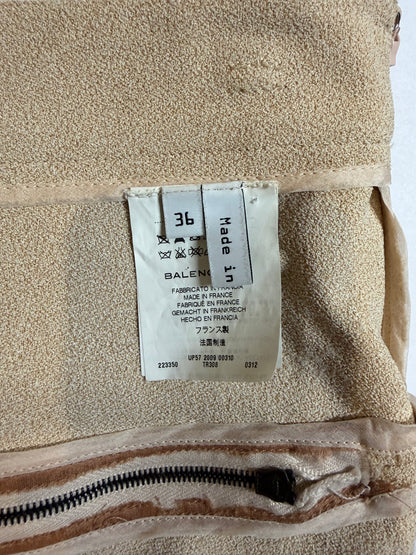 by Nicolas Ghesquiere | Pre-Fall 2009 Vintage Beige Skirt | Sz FR36