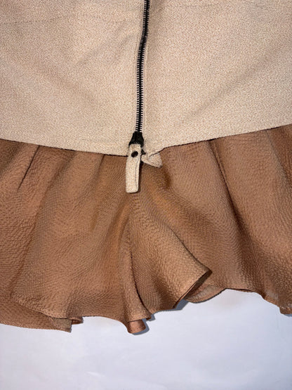 by Nicolas Ghesquiere | Pre-Fall 2009 Vintage Beige Skirt | Sz FR36