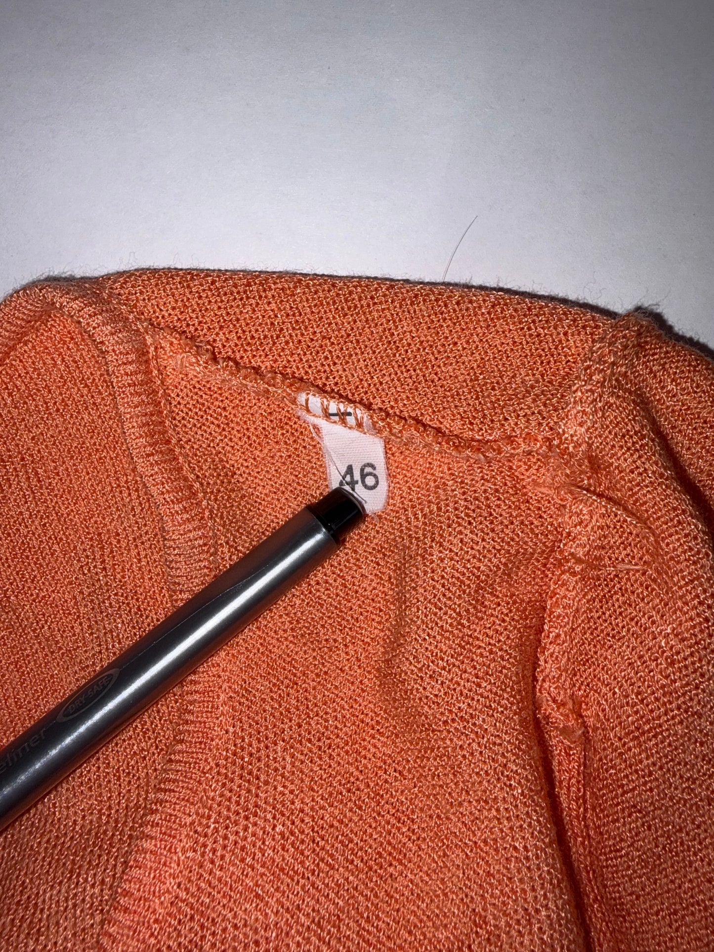 Orange Gray Print Knit Dress | IT 46