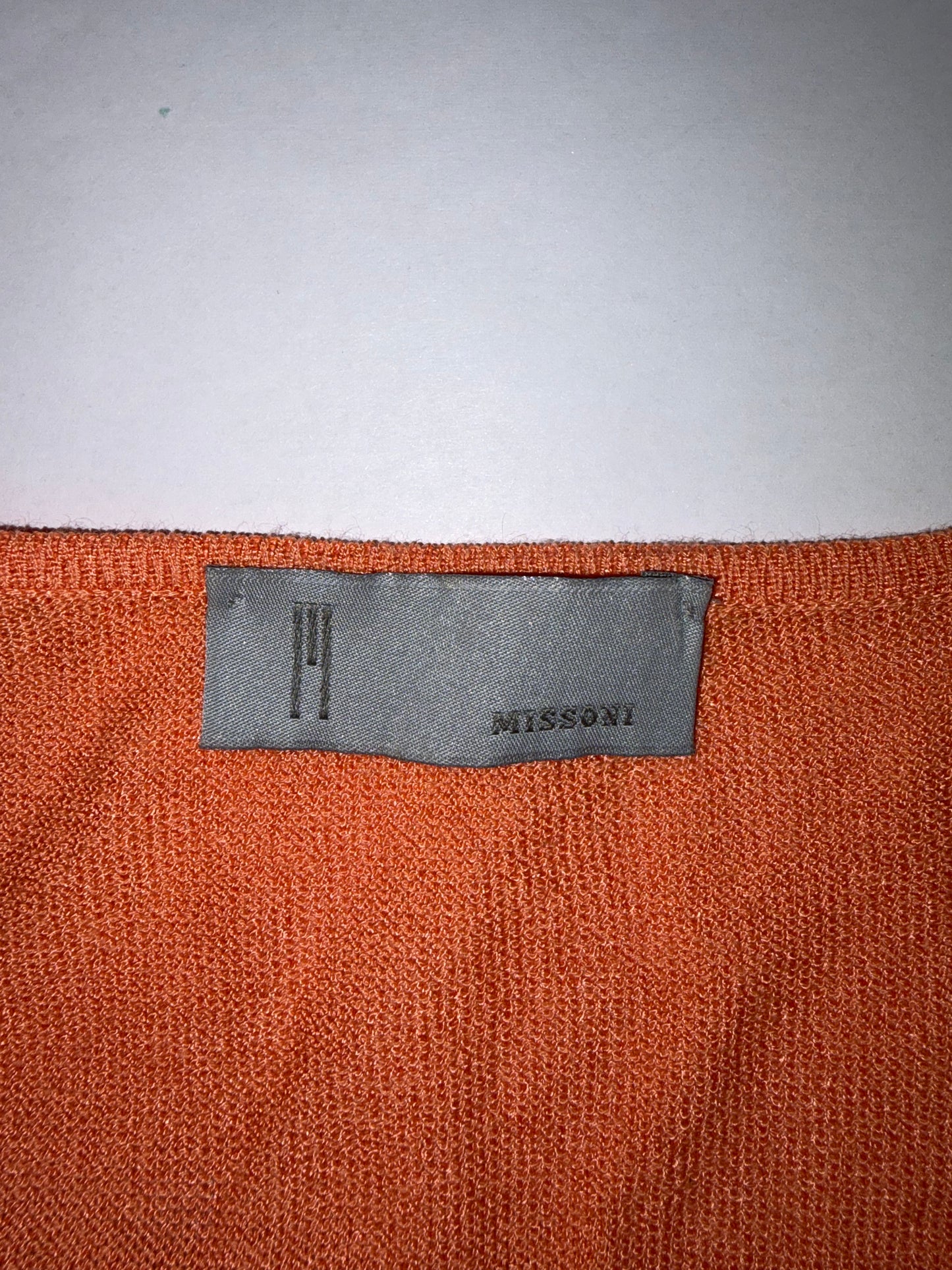 Orange Gray Print Knit Dress | IT 46