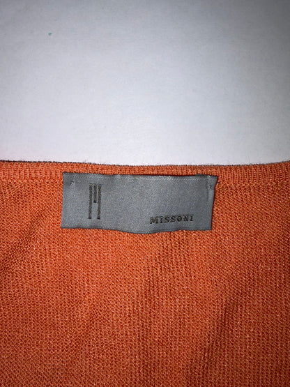 Orange Gray Print Knit Dress | IT 46