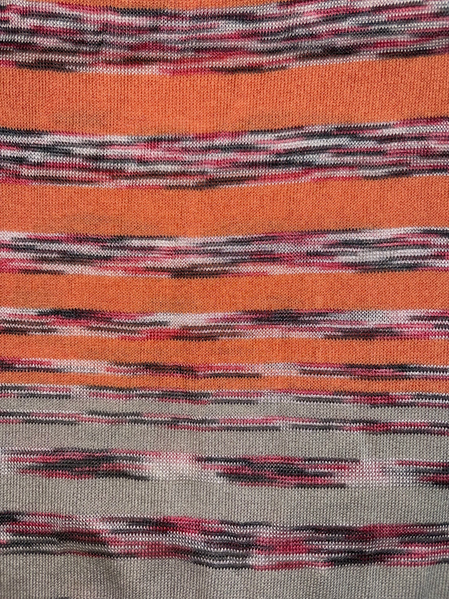 Orange Gray Print Knit Dress | IT 46
