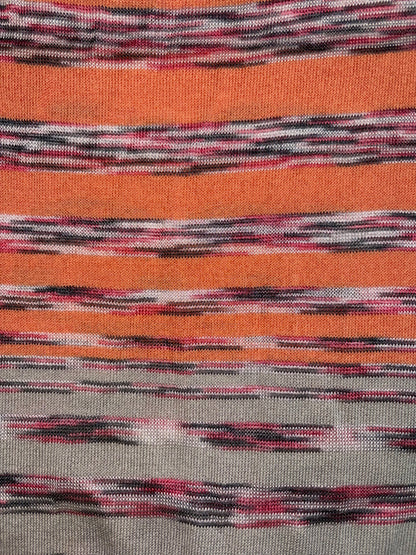 Orange Gray Print Knit Dress | IT 46