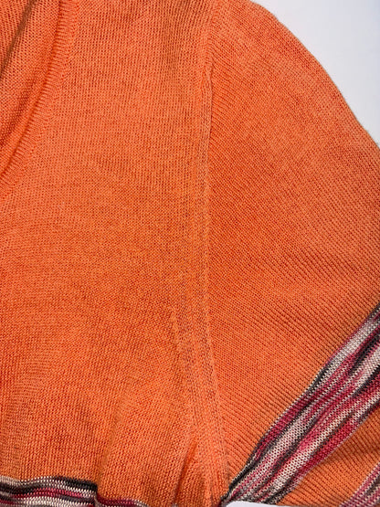 Orange Gray Print Knit Dress | IT 46