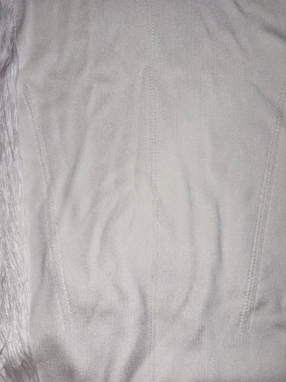 Fringe White Sleeveless Knit Top | Sz XSmall