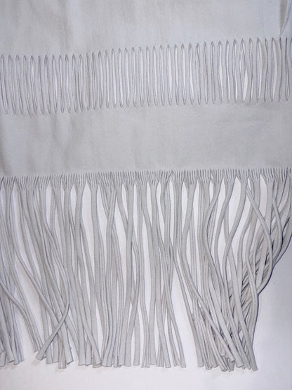Pastel Purple Cutout Fringed Maxi Long skirt |Sz 2 XS-Small