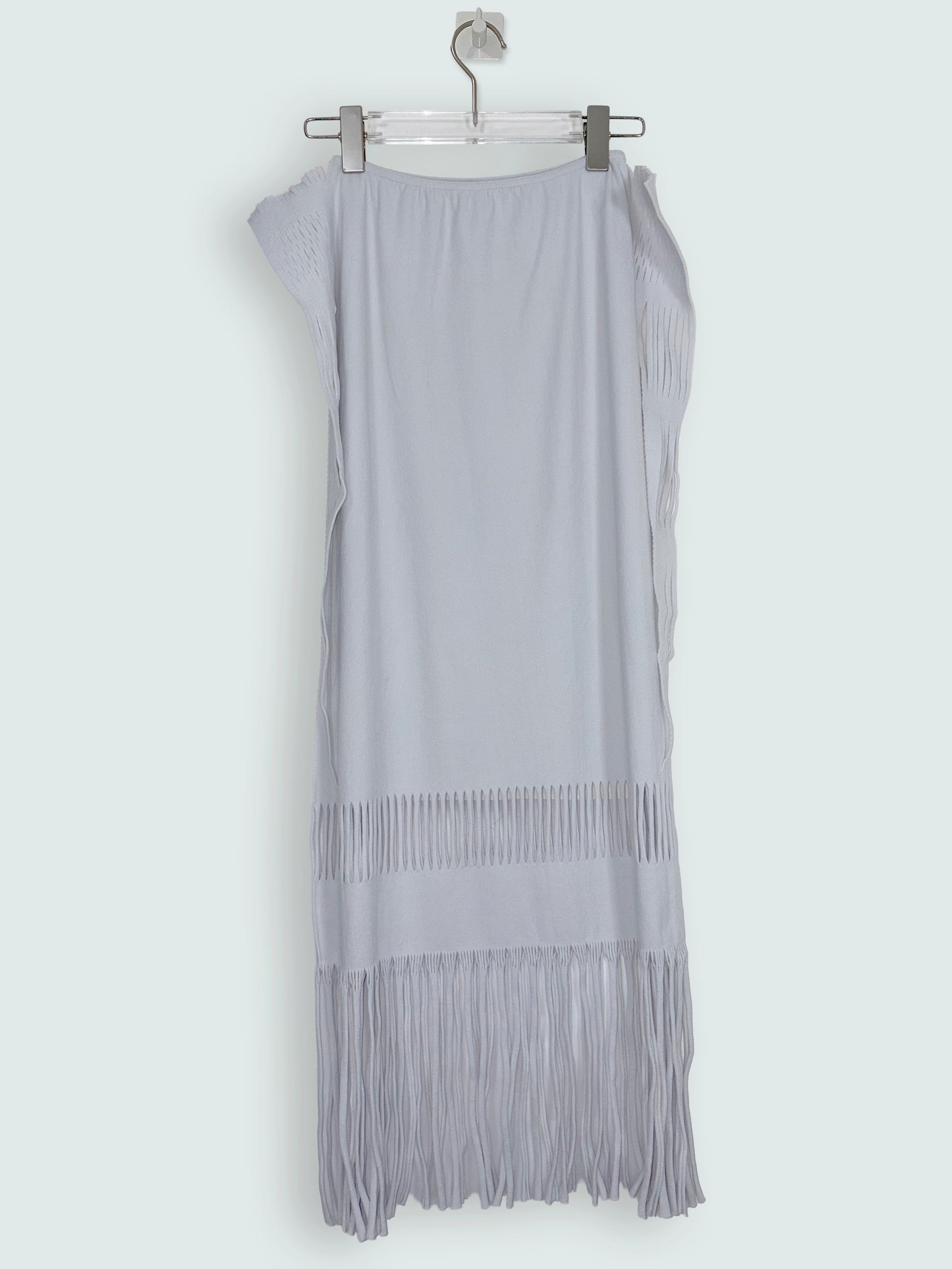 Pastel Purple Cutout Fringed Maxi Long skirt |Sz 2 XS-Small