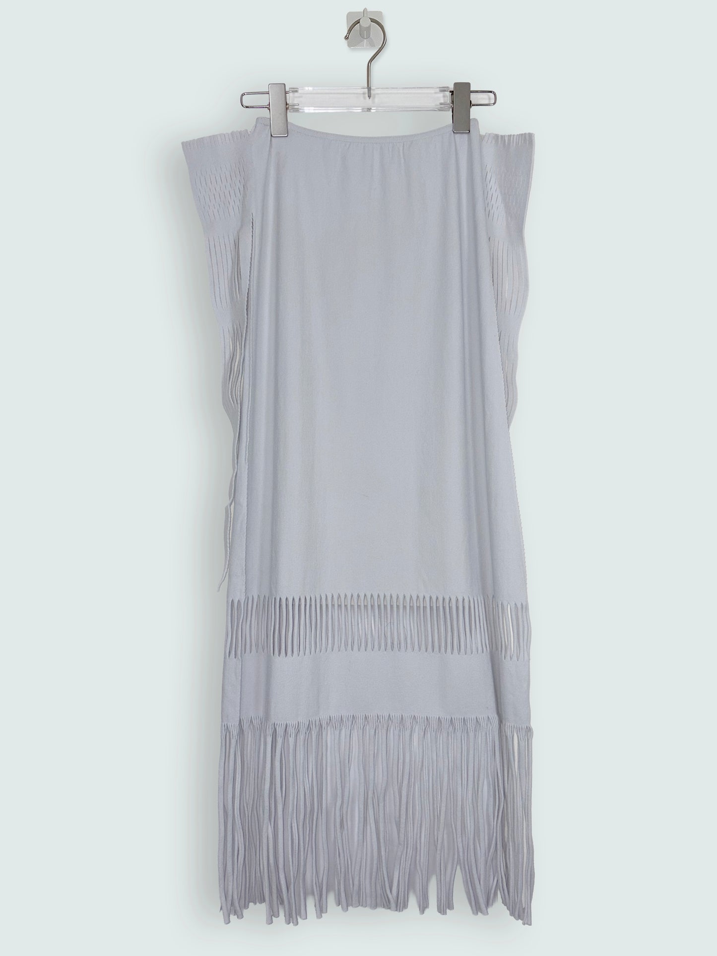 Pastel Purple Cutout Fringed Maxi Long skirt |Sz 2 XS-Small