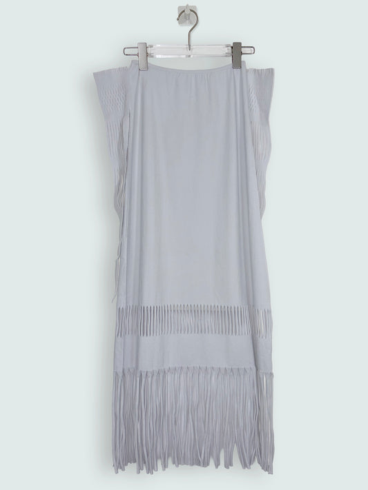 Pastel Purple Cutout Fringed Maxi Long skirt |Sz 2 XS-Small