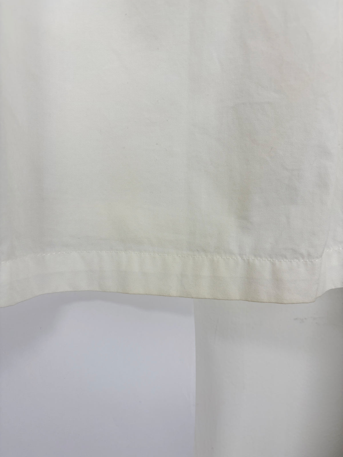 White Cotton Frill Neck Blouse Ruched Balloon Sleeves | Sz UK6