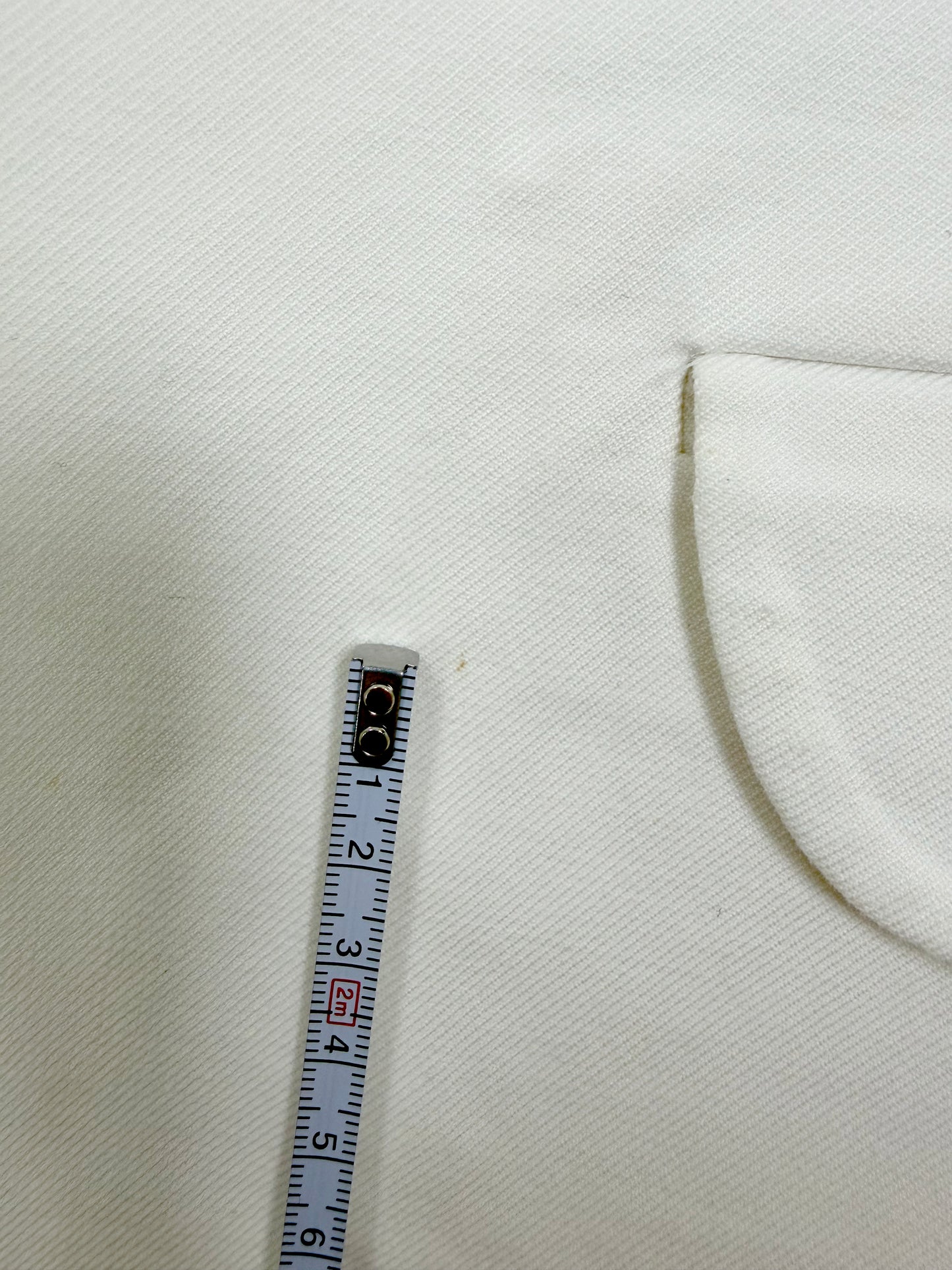 S/S 2013 White Cotton Blazer w/ Rounded Patch Pockets | Sz IT 38