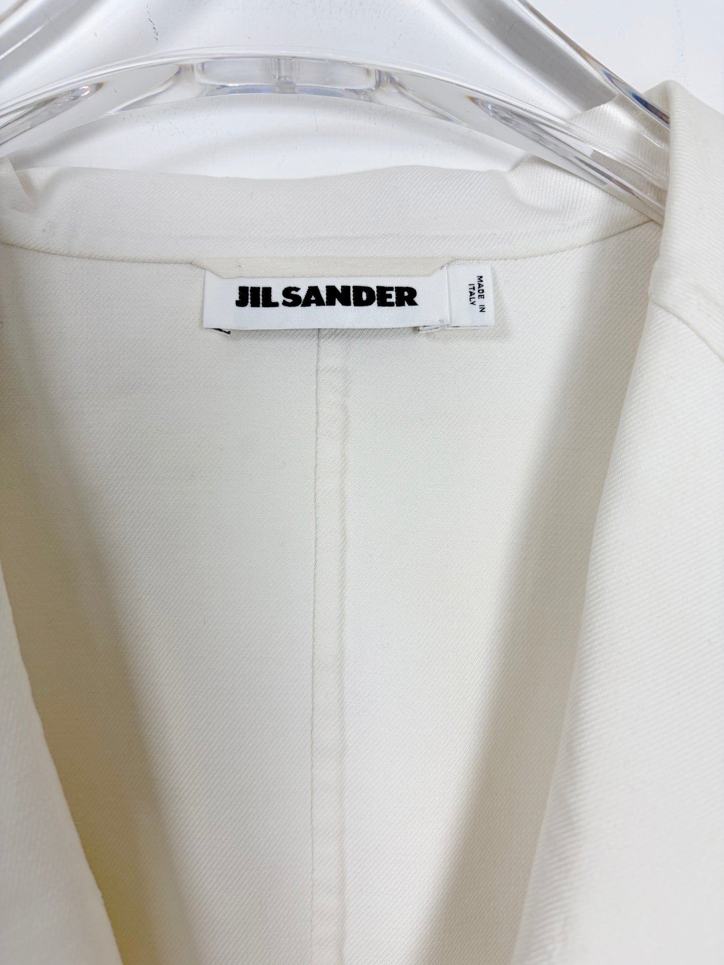 S/S 2013 White Cotton Blazer w/ Rounded Patch Pockets | Sz IT 38