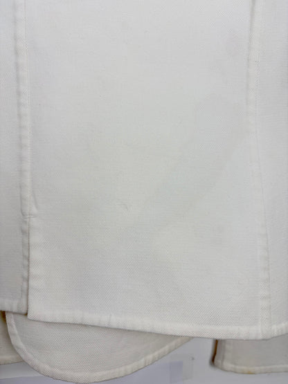 S/S 2013 White Cotton Blazer w/ Rounded Patch Pockets | Sz IT 38