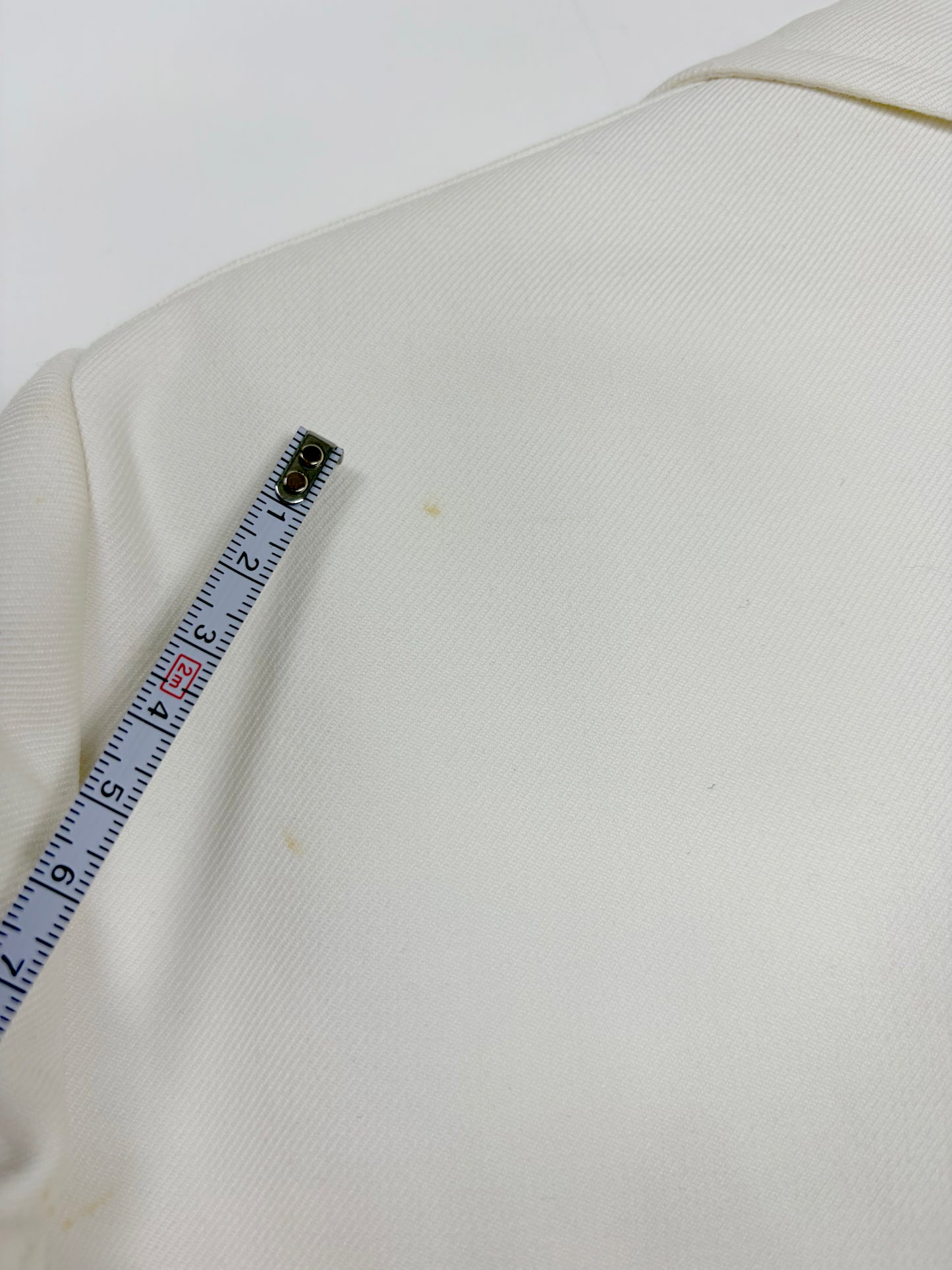S/S 2013 White Cotton Blazer w/ Rounded Patch Pockets | Sz IT 38