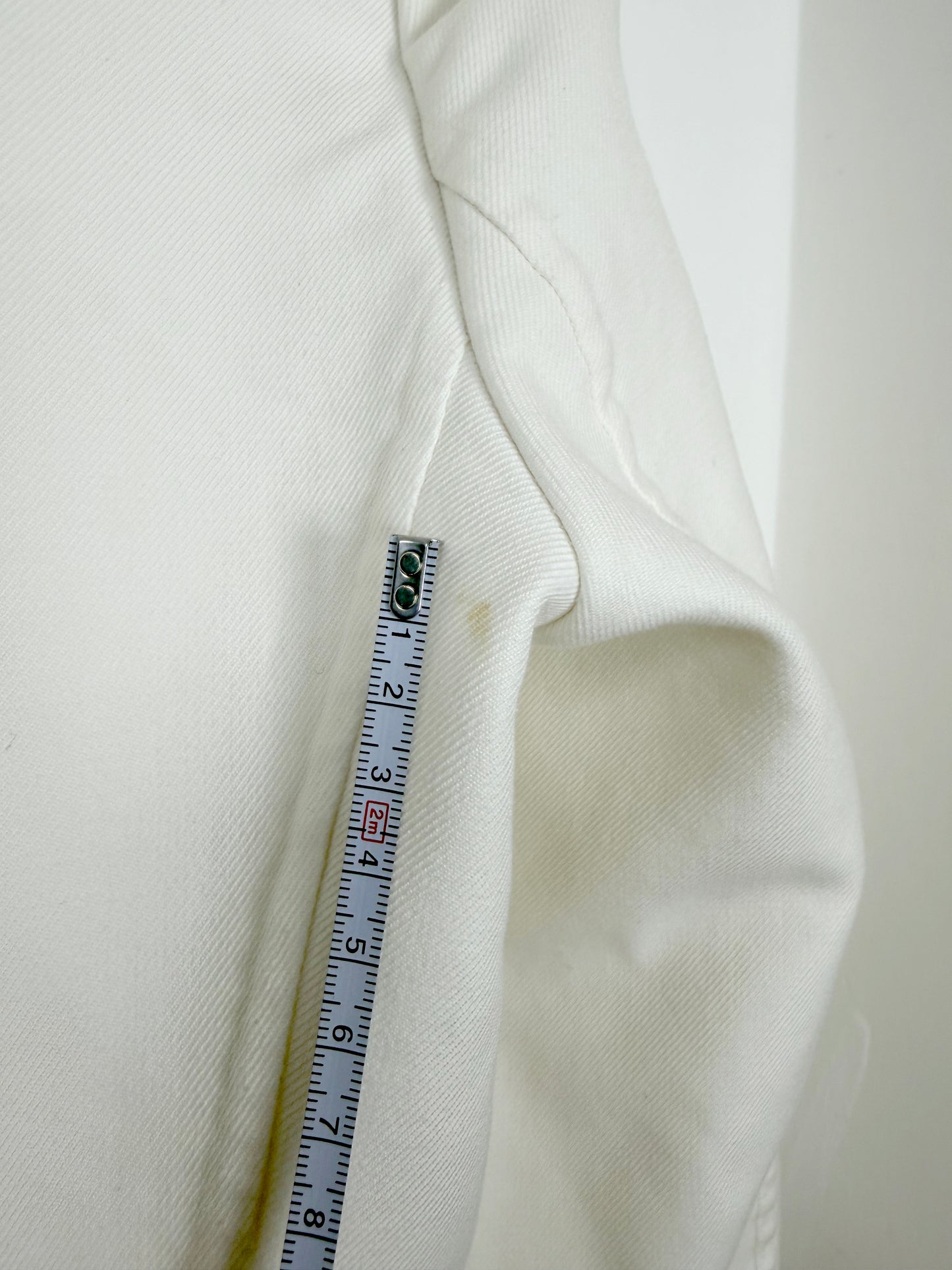 S/S 2013 White Cotton Blazer w/ Rounded Patch Pockets | Sz IT 38