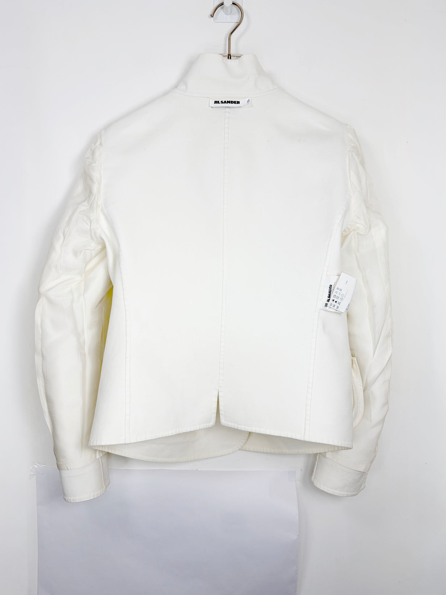 S/S 2013 White Cotton Blazer w/ Rounded Patch Pockets | Sz IT 38