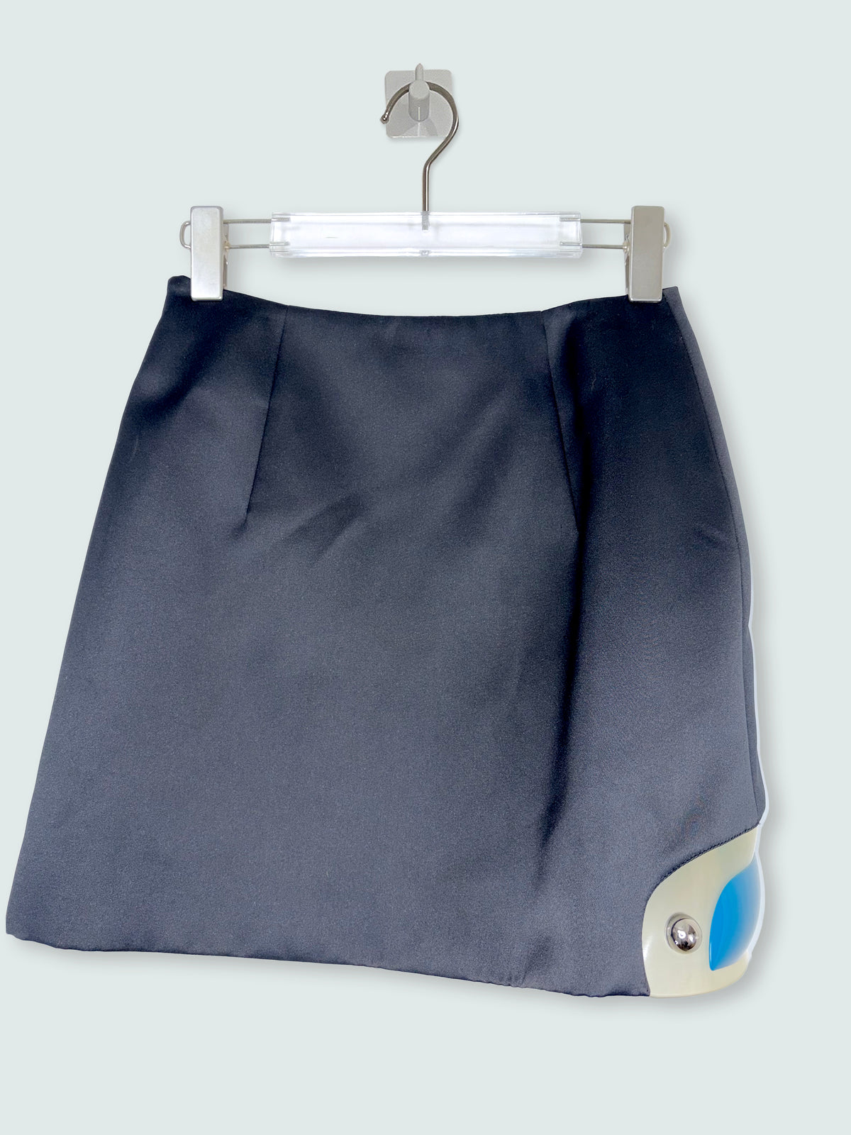 *RUNWAY* 2020 Spring Summer PVC Trimmed Mini Skirt | Sz UK8