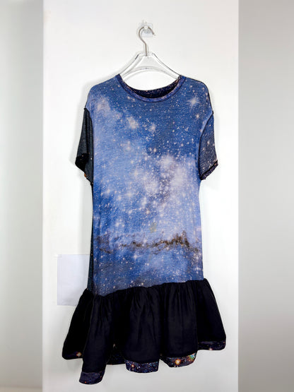 2011 Pre-Fall Vintage Galaxy Ruffle Frill Dress | Sz UK10