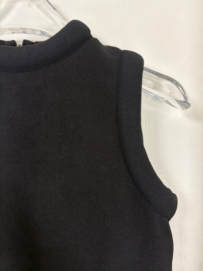 Black Raised 3D Neck and Armhole Shift Dress | Sz UK8 ~ XS