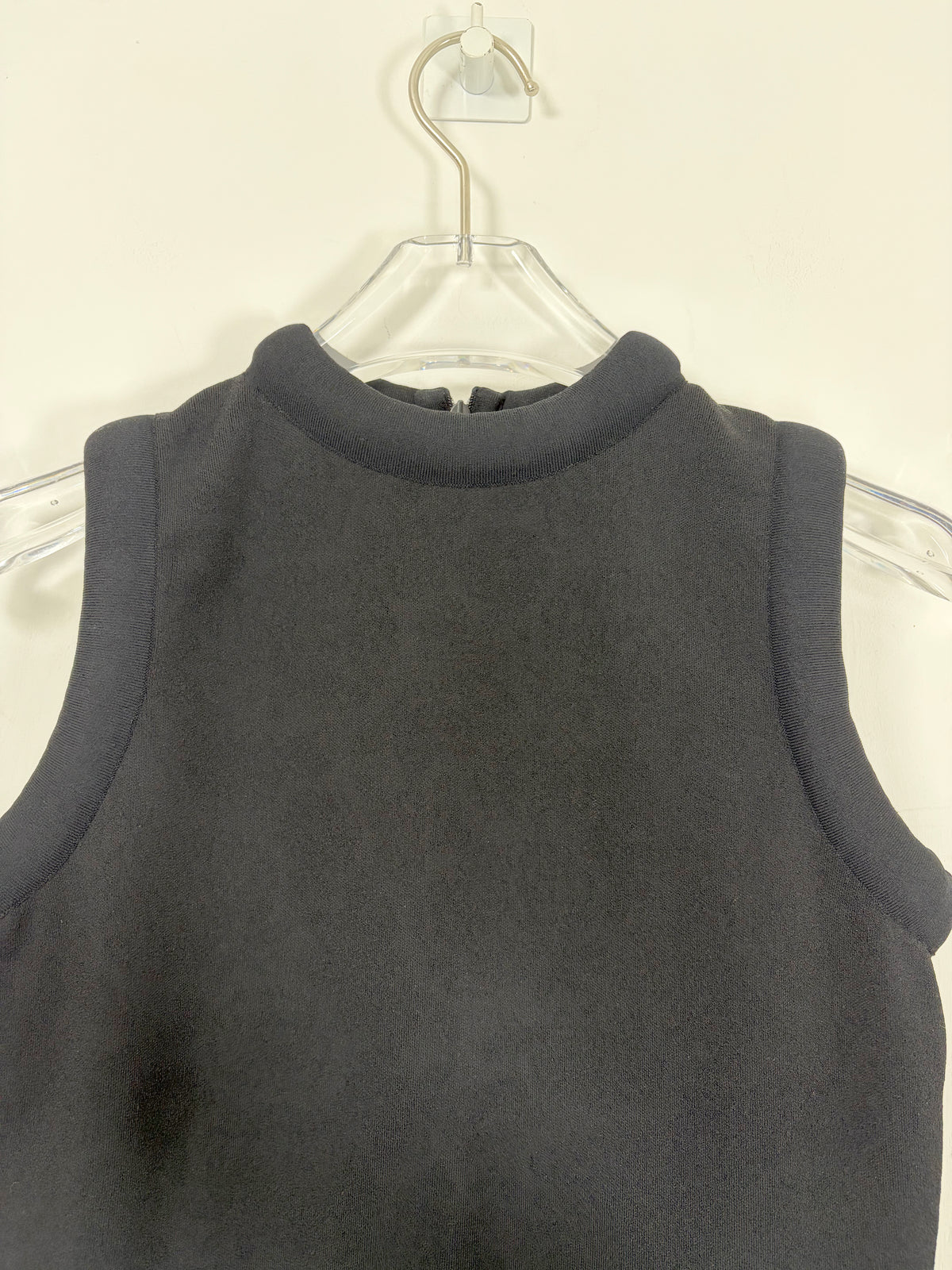 Black Raised 3D Neck and Armhole Shift Dress | Sz UK8 ~ XS