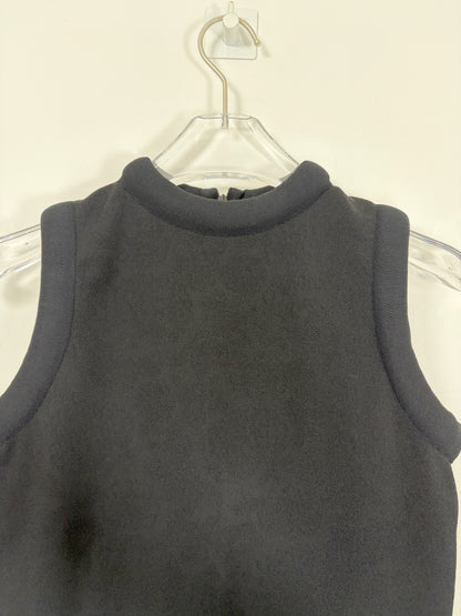 Black Raised 3D Neck and Armhole Shift Dress | Sz UK8 ~ XS