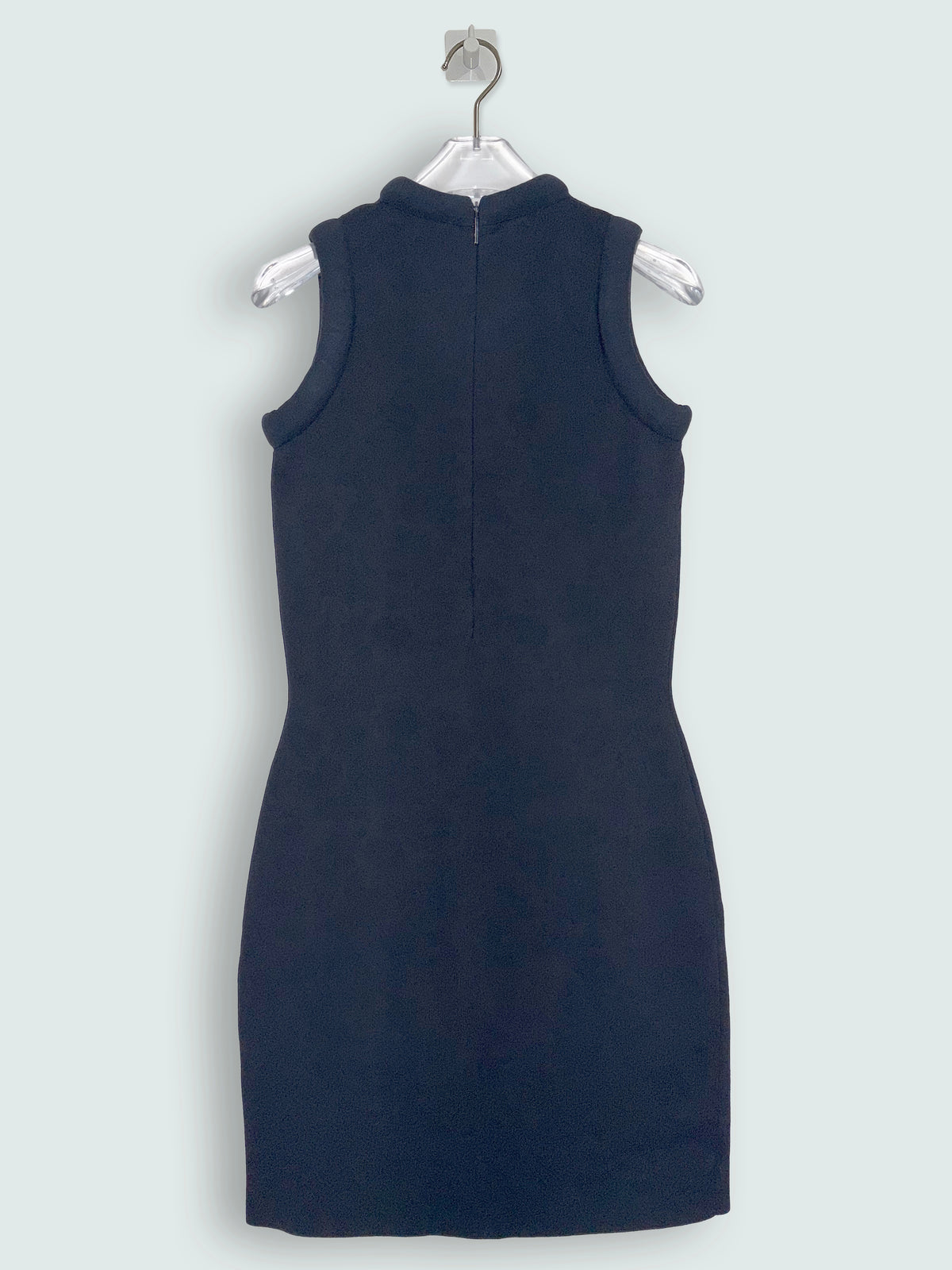 Black Raised 3D Neck and Armhole Shift Dress | Sz UK8 ~ XS