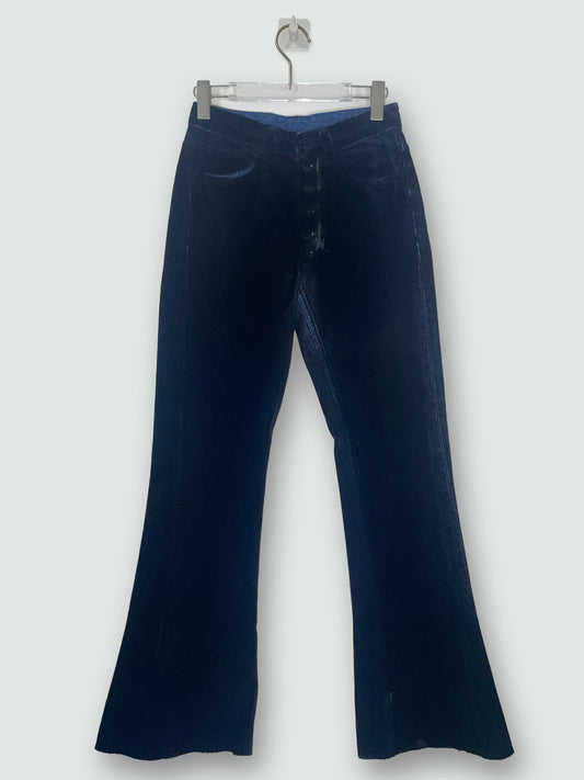 Black Velvet Bond Blue Denim Boot Cut Flare Trousers IT36
