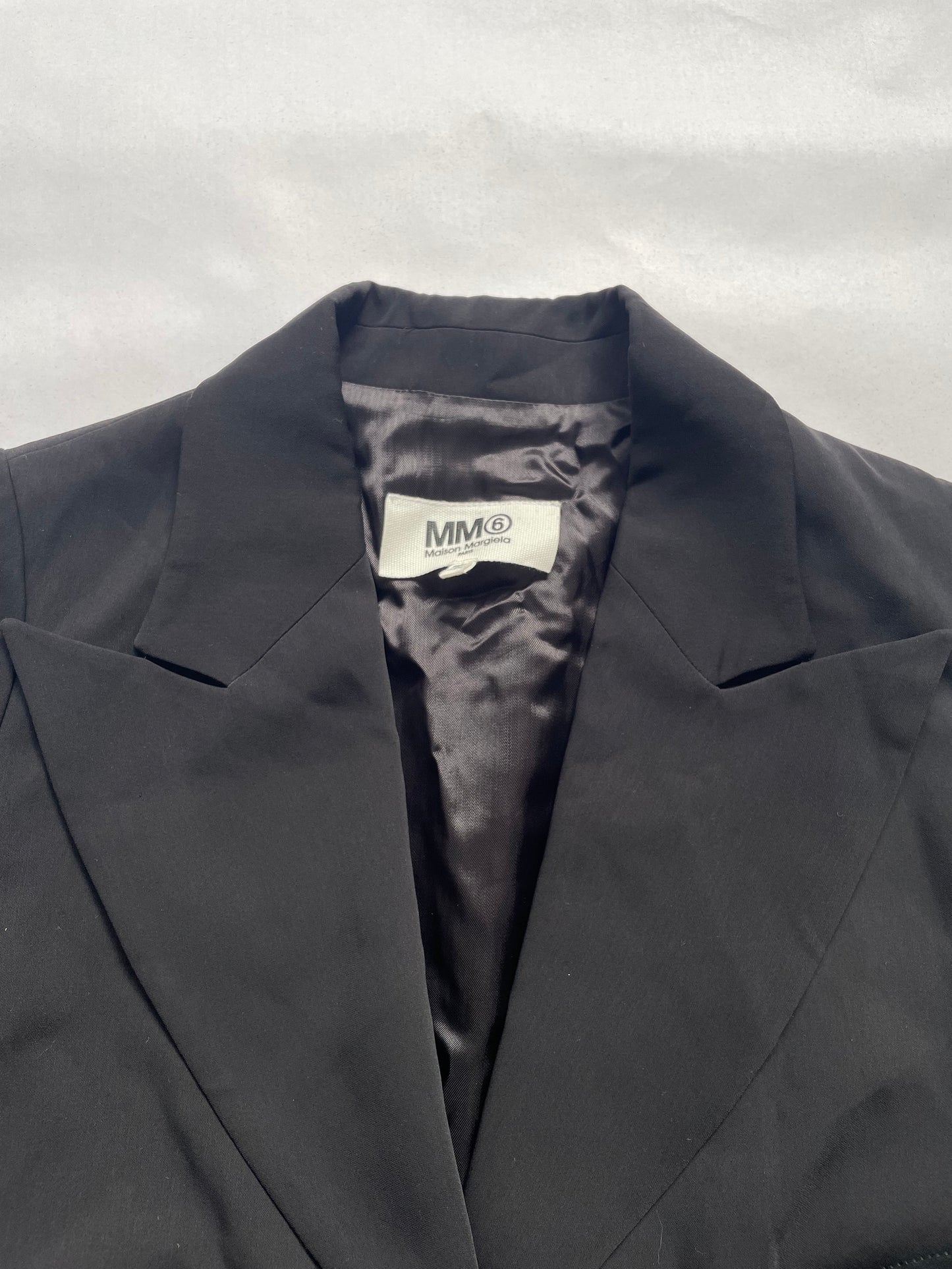 Black Asymmetry Layers Mid Length Coat | Size IT 36 ~ XS