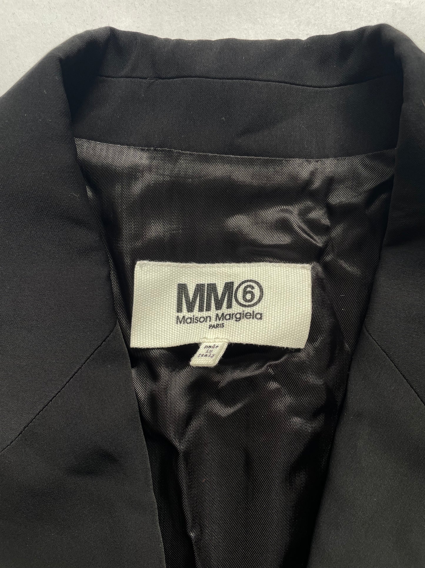 Black Asymmetry Layers Mid Length Coat | Size IT 36 ~ XS