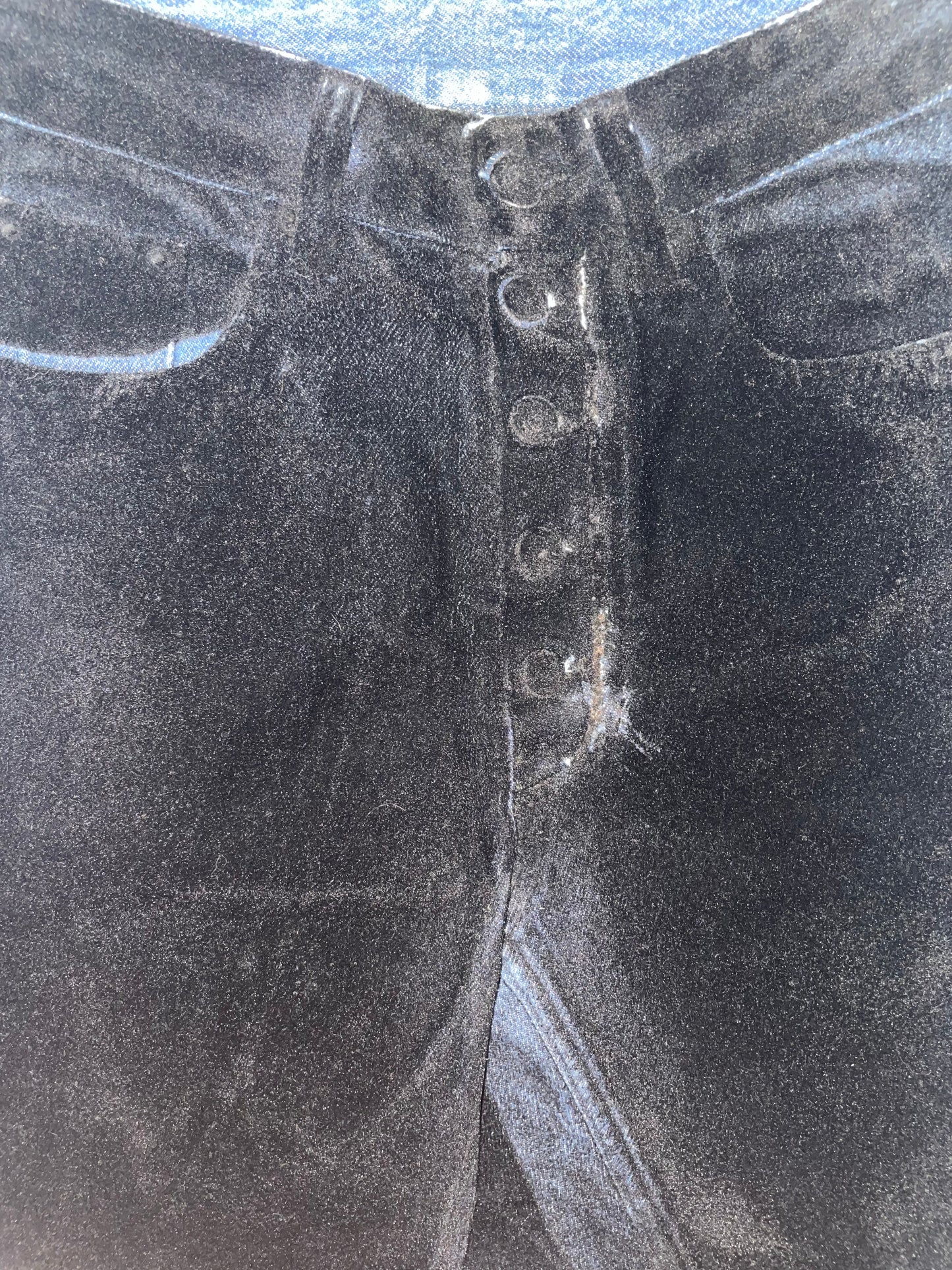 Black Velvet Bond Blue Denim Boot Cut Flare Trousers IT36