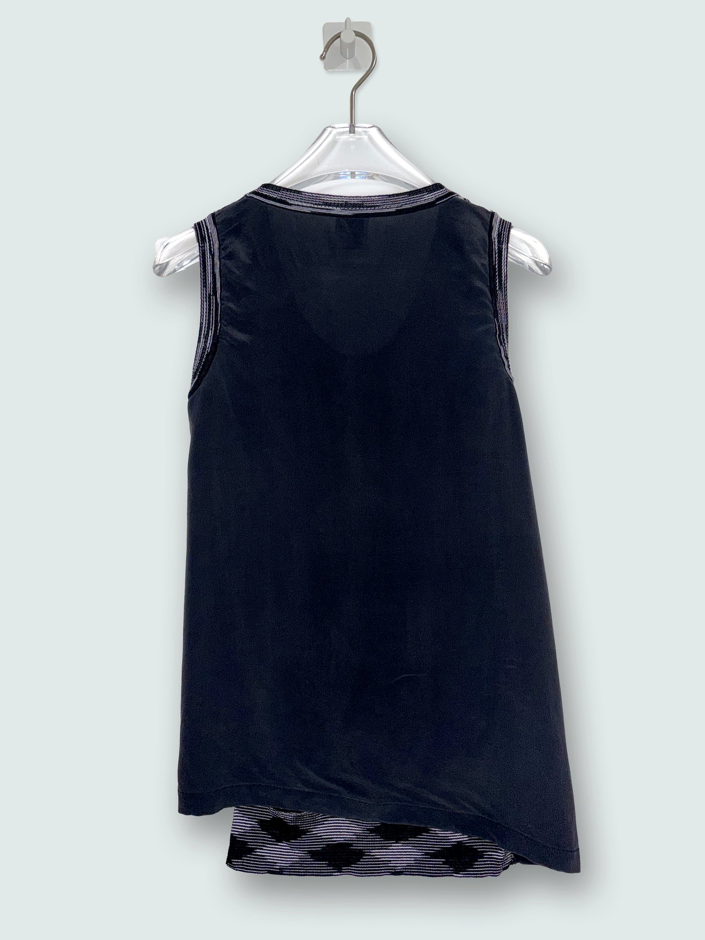 Black & White Striped Scoop Neck Tank Top | IT 40 ~ Small