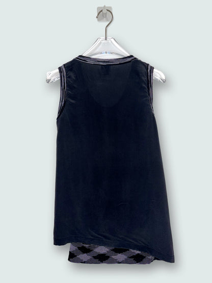 Black & White Striped Scoop Neck Tank Top | IT 40 ~ Small