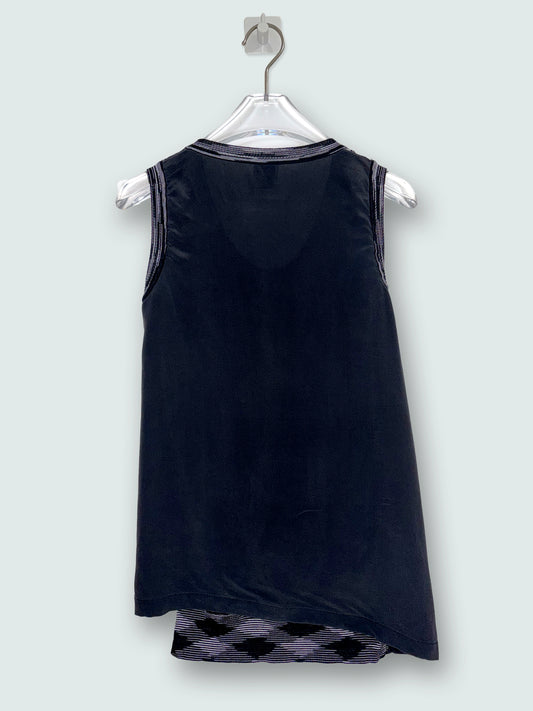 Black & White Striped Scoop Neck Tank Top | IT 40 ~ Small