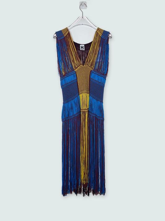 *New w/ Tag* Resort 2016 Crochet Fringe V neck Dress | IT 44