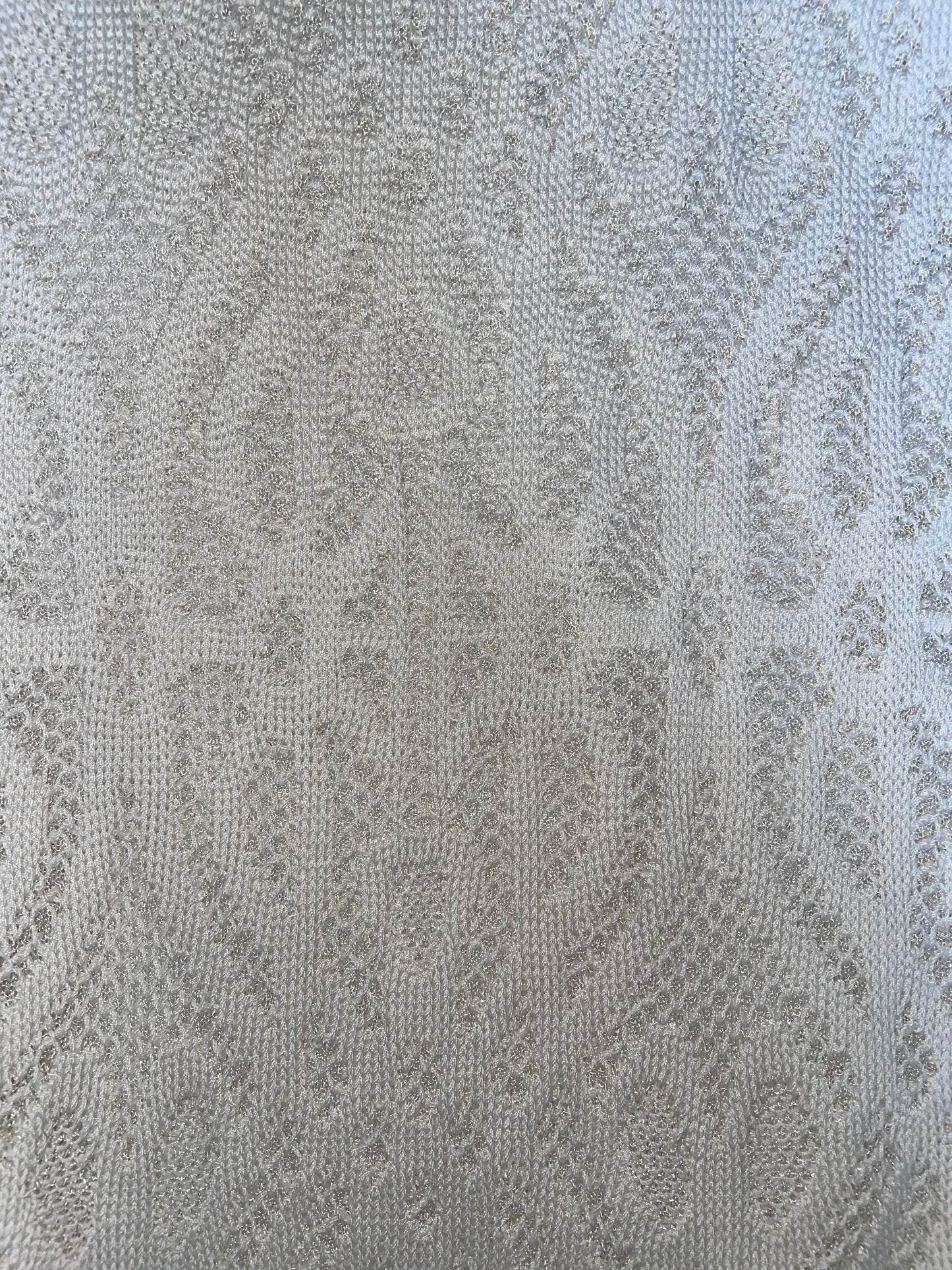White Sleeveless Knit Dress Knee Length Dress | Size IT 38 ~ Small