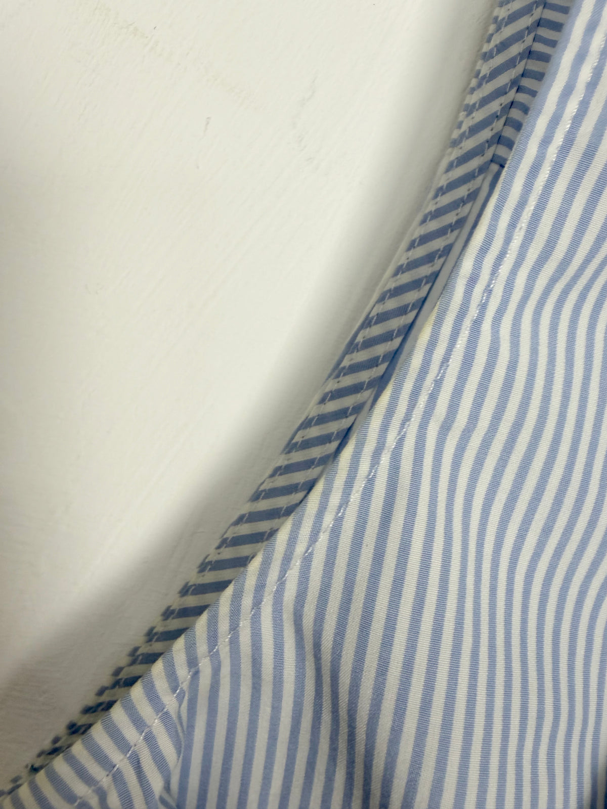 Blue & White Stripe Top w/ Crisscross Strap Belt | Sz XS