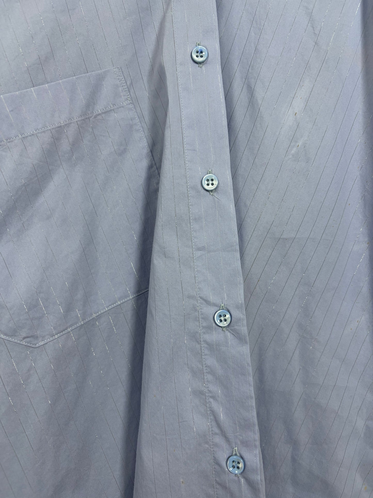 Layered Shirt Dress Light Blue Cotton | Sz IT38