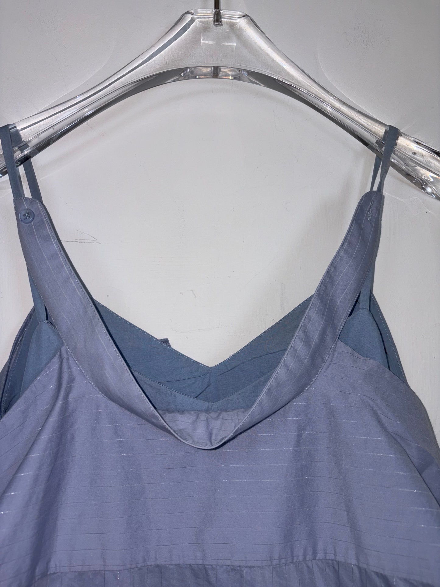 Layered Shirt Dress Light Blue Cotton | Sz IT38