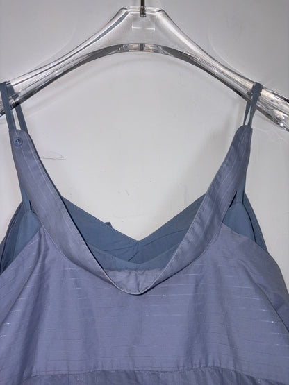 Layered Shirt Dress Light Blue Cotton | Sz IT38