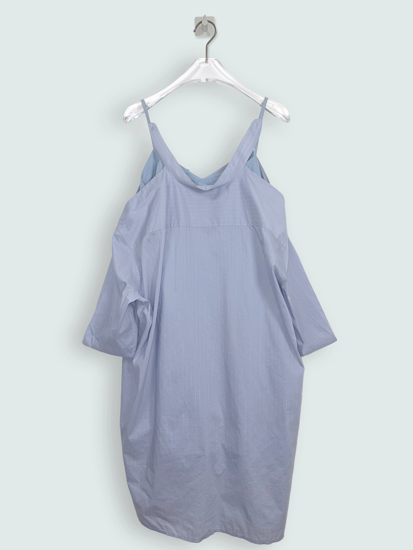 Layered Shirt Dress Light Blue Cotton | Sz IT38