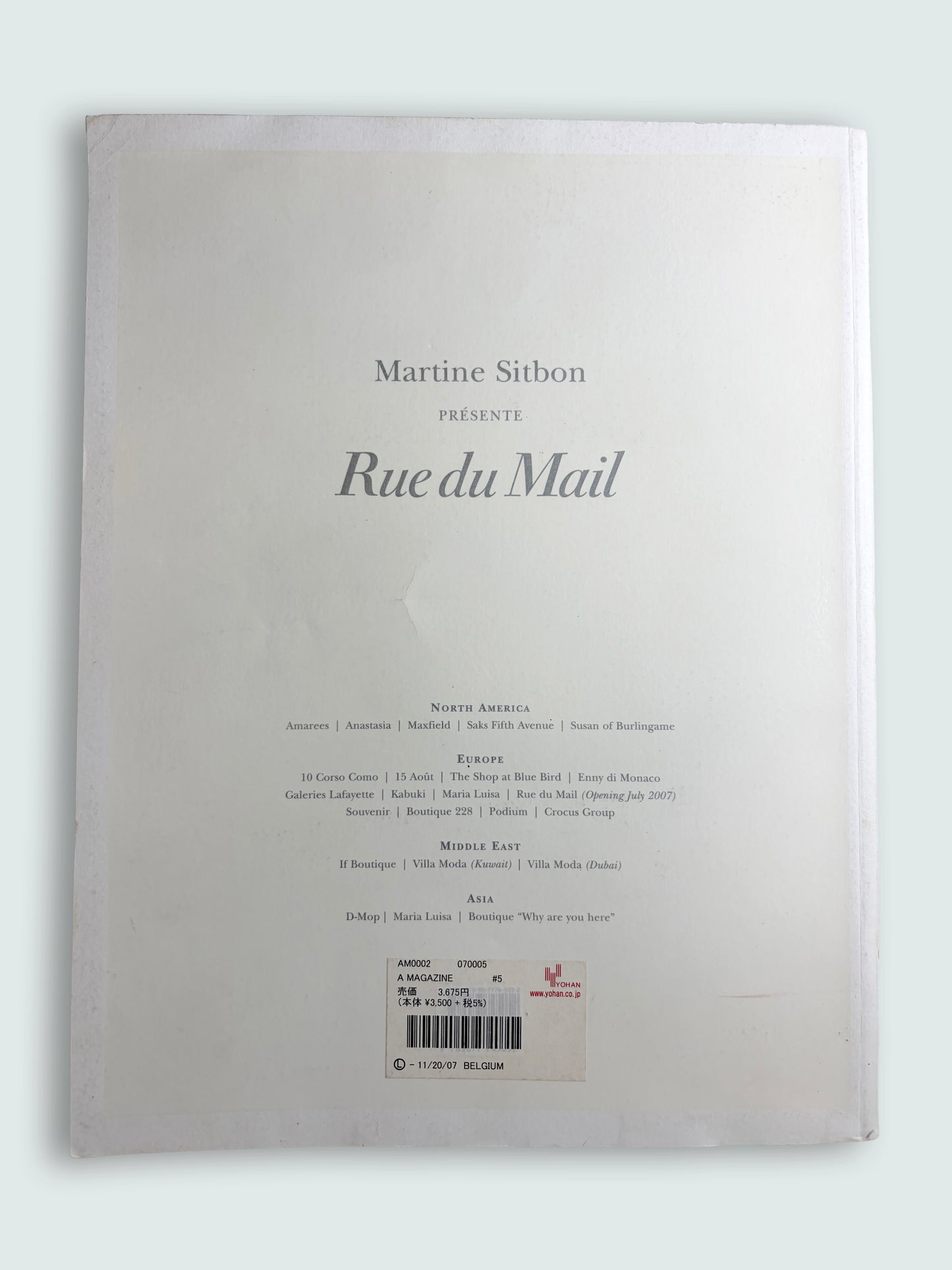 Curated by Martine Sitbon | 2007 Issue #5 | Fashion Magazine