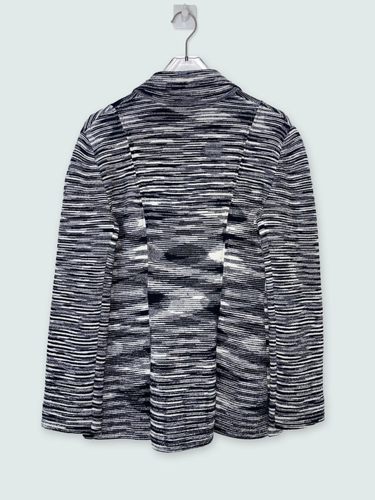 Cardigan w/ Jacket Lapel & Abstract Pattern | IT 40 ~ Small