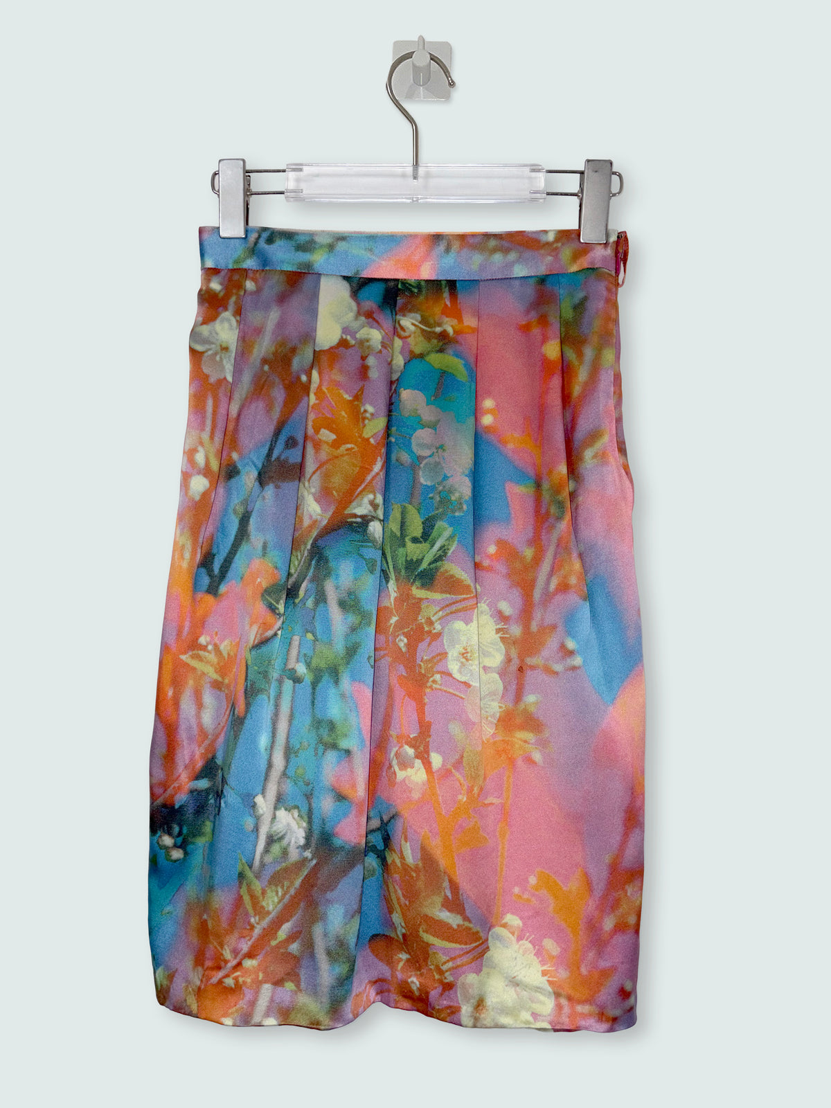 2009 S/S 100% Silk Floral Midi Knee Skirt | Sz IT38