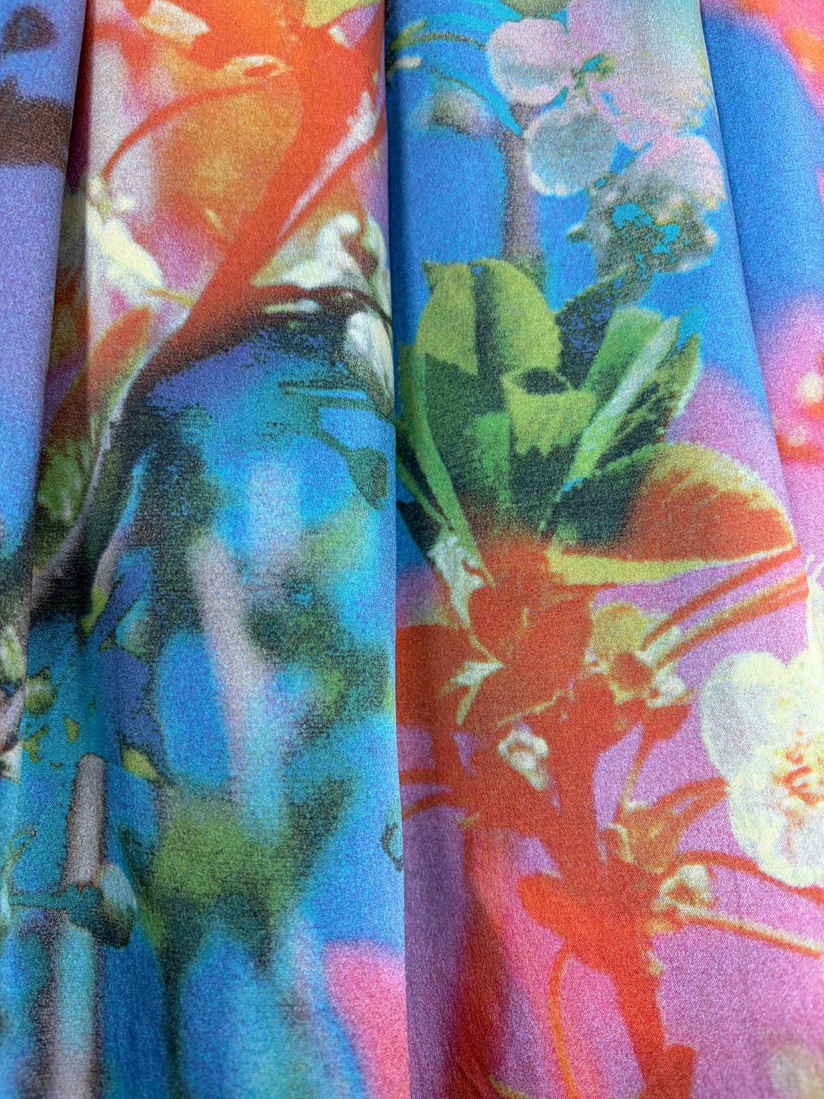 2009 S/S 100% Silk Floral Midi Knee Skirt | Sz IT38